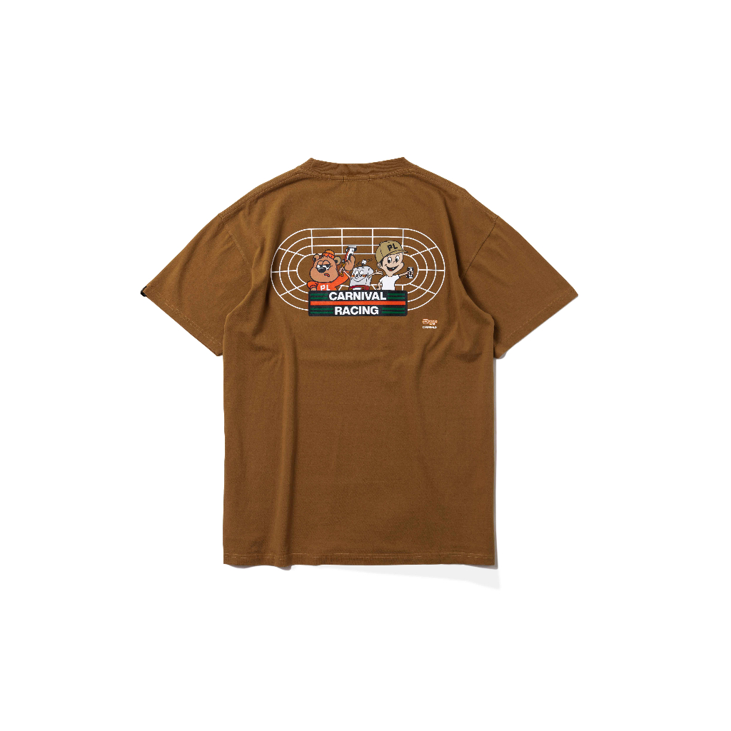 CARNIVAL CNVXPTLT006BR PLASTIC LAB RACING CIRCUIT T -SHIRT BROWN