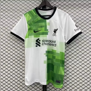 เสื้อกีฬาแขนสั้น ลายทีมชาติฟุตบอล Liverpool 2023-24 ชุดเยือน