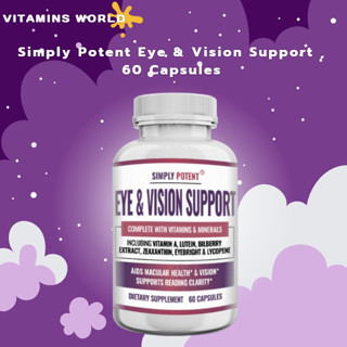 บำรุงสายตาสำหรับคนใช้สายตาหนัก !!! Simply Potent Eye &amp; Vision Support , 60 Capsules (V.671)