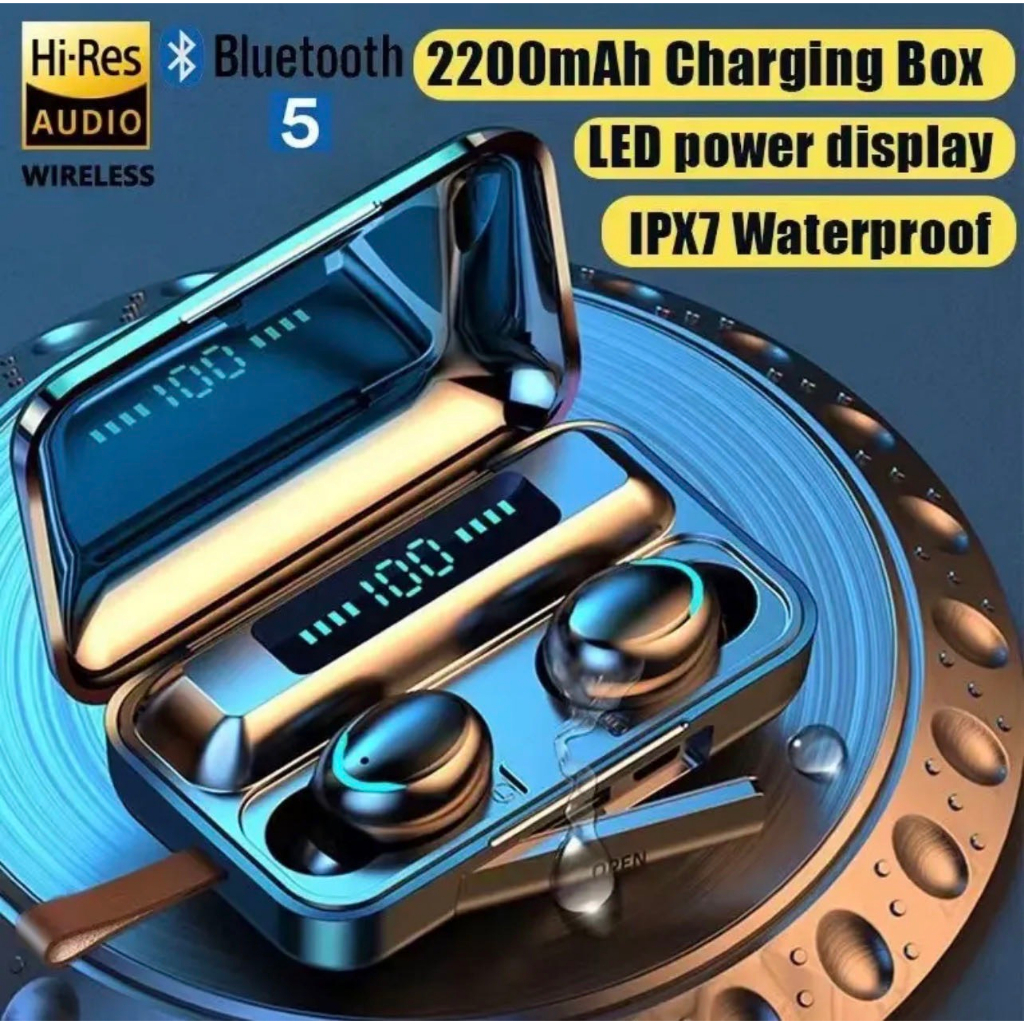 หูฟังบลูทูธ รุ่น F9 สเตอริโอ หูฟังไร้สาย แยกเสียงซ้ายขวา TWS Wireless bluetooth 5.0 headset Earphone Earbud