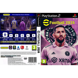 แผ่นเกมส์ PS2 PES 2024 efootball Pro Evolution Soccer 2024 ภาษาอังกฤษ สกรีนแผ่น คุณภาพ ส่งไว (DVD)