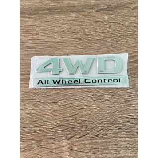 โลโก้ 4WD All Wheel Control ขนาด 12cm.x3.8cm. ตัวอักษรแยก ราคาต่อชิ้น