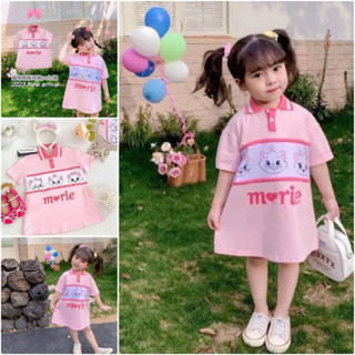 ชุดเดรสลูกสาว แมวน้อยมารี Marie  งานเสื้อคอปกโปโล