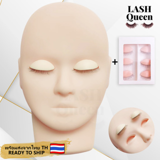 LASH QUEEN หุ่นหัวนางแบบ โมเดลหัวหุ่นสําหรับใช้ในการแต่งหน้าขนตาปลอม หัวหุ่น ฝึกต่อขนตา 1ชิ้น 6185🥰Lash Mannequin Head