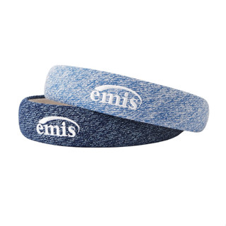 Emis New Logo Denim Hairband / Hairpin (Light Blue Denim, Dark Blue Denim)