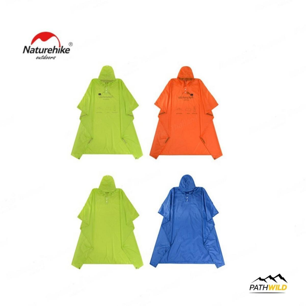 เสื้อกันฝน เดินป่า 3 IN 1 NATUREHIKE PONCHO,TRIPLE CANOPY  เสื้อกันฝน ผ้าปูรองนั่ง ฟลายชีท ราคา ถูกที่สุด ดีลบีเคเค