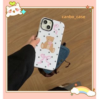 🎁ส่งของขวัญ🎁เคสไอโฟน สำหรับ 11 14 for iPhone Case 13 12 Pro Max น่ารัก การ์ตูน หมี กันกระแทก เคสนิ่ม เคสโทรศัพท์