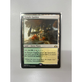 การ์ด MTG Temple Garden Land Magic the gathering EDH รุ่น GRN สภาพ Nm