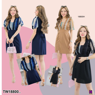 TwinsShopVip💗พร้อมส่ง TW18800 Jumpsuit จั้มกระโปรงกางเกงป้ายล่าง ..