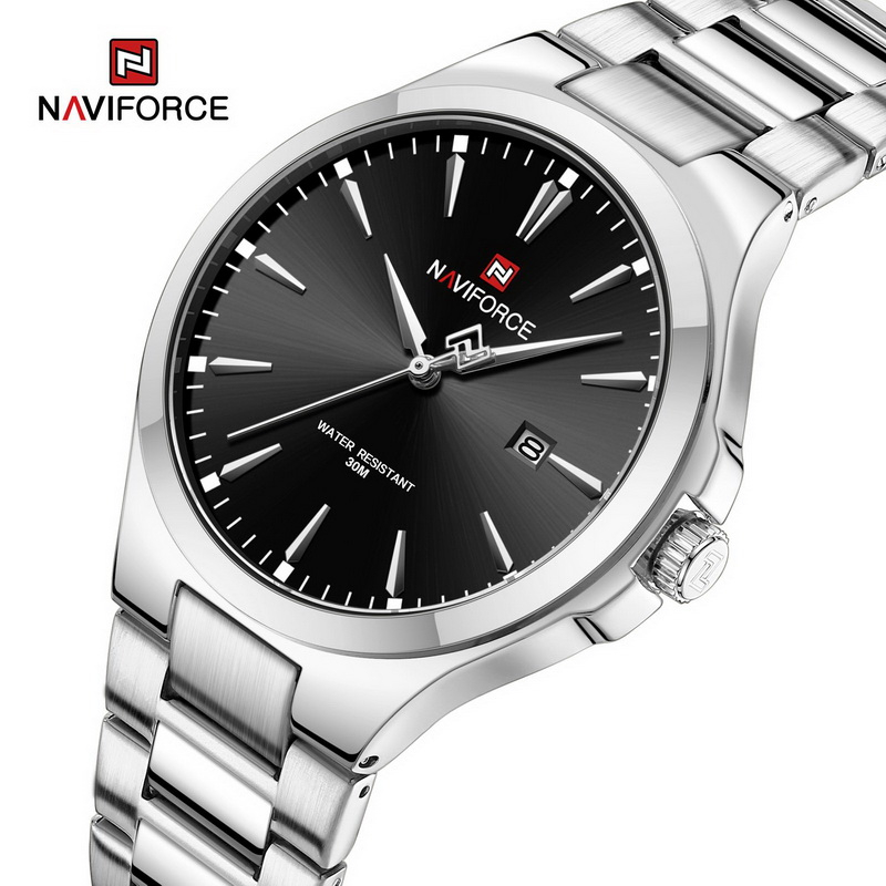 Naviforce นาฬิกาข้อมือผู้ชาย สปอร์ตแฟชั่น NF9214 สายสแตนเลสสตีล กันน้ำ ระบบอนาล็อก ราคา ถูกที่สุด ดีลบีเคเค แกลเลอรีภาพที่ 2