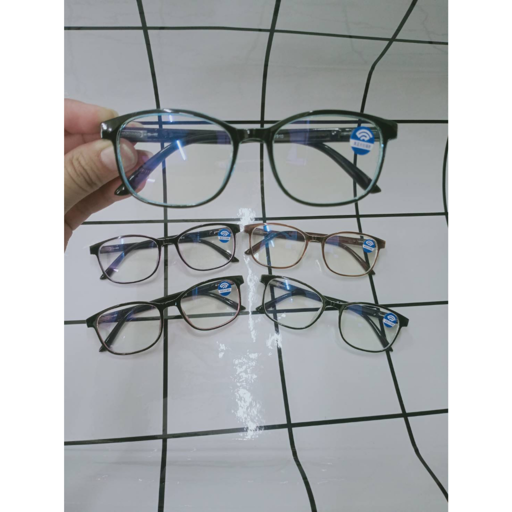 แว่นกรองแสง 1910 กรองแสงสีฟ้า ป้องกันแสงสีฟ้า คอมพิวเตอร์กันแดด ผู้ชายและผู้หญิง กรอบสี