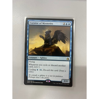 การ์ด MTG Curator of Mysteries Blue Magic the Gathering EDH รุ่น Amonkhet สภาพ Nm