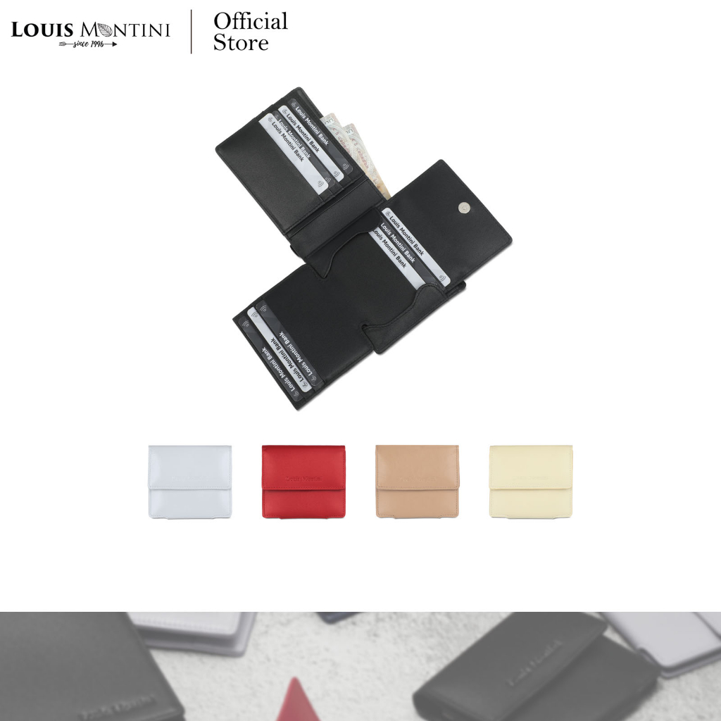 Louis Montini กระเป๋าใส่บัตรหนังวัวแท้ (ส่วนเสริมของกระเป๋าสตางค์รุ่น Normal List WK28)