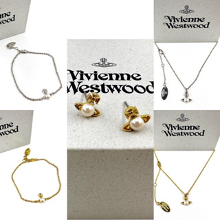 Vivienne westwood ของแท้ necklace มุก เงิน ทอง สร้อยคอ ข้อมือ ต่างหู เครื่องประดับ ของขวัญ  น่ารัก วิเวียน earrings