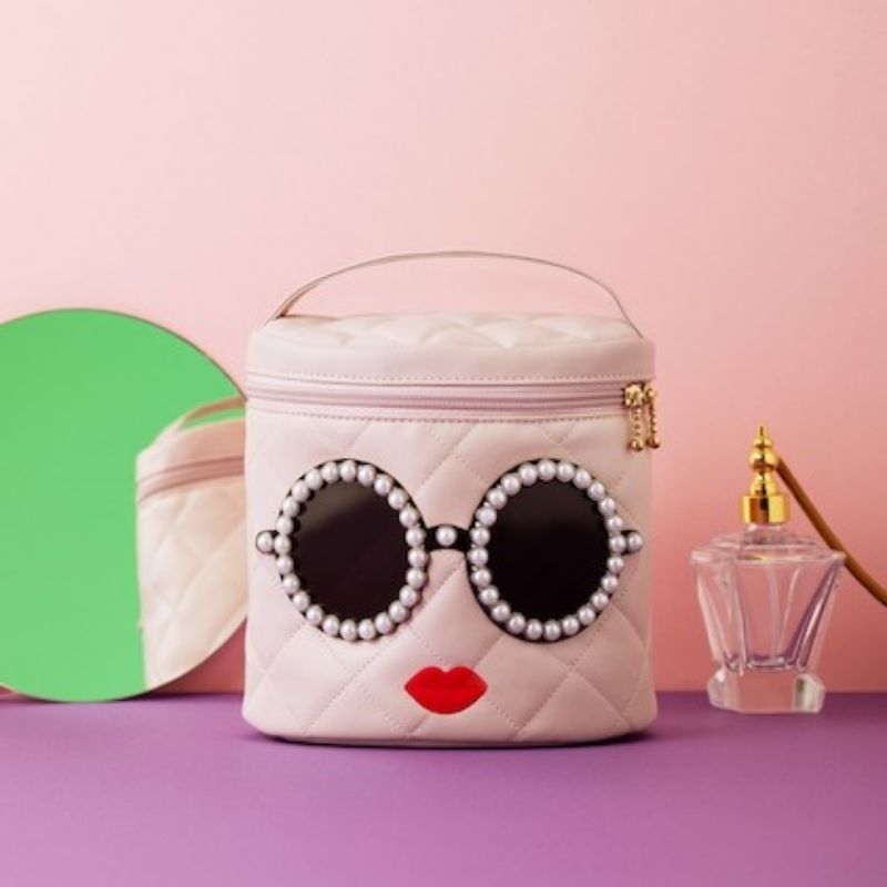 a-jolie QUILTING VANITY POUCH BOOK PEARL