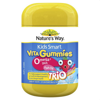 Nature’s Way Kids Vita Gummies Omega-3 DHA Fish Oil 60 Gummies ของแท้ 100% จากออสเตรเลีย