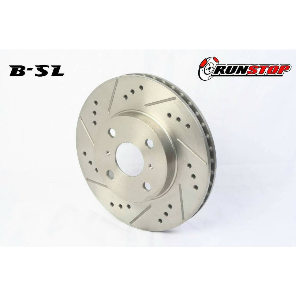 จานเบรค Runstop (Slot, STD) สำหรับ Nissan (Almera, Tiida, March, Sylphy)