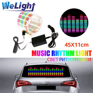 Yiche 45x11 ซม. สติกเกอร์ 12 V Led เพลงควบคุมแสงเสียงใช้งานรถยนต์