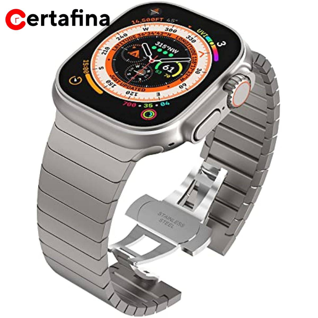 Certafina สายสแตนเลส applewatch สายนาฬิกา 49 มม. 45 มม. 44 มม. 42 มม. 41 มม. 40 มม. 38 มม.