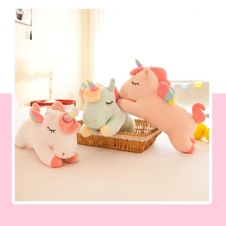 COD ตุ๊กตายูนิคอร์น ตุ๊กตานุ่มนิ่ม 53/30cm นุ่มและน่ารัก ของขวัญวันเกิด ของเล่นสําหรับเด็ก ตุ๊กตา