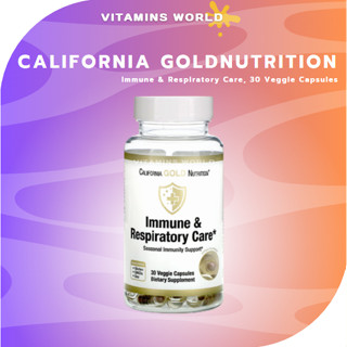 California Gold Nutrition, Immune &amp; Respiratory Care, 30 Veggie Capsules (V.811)