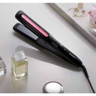 PANASONIC เครื่องหนีบผม (ปรับระดับอุณหภูมิได้ 5 ระดับ, 45วัตต์) EH-HV52-KL สีดำ/ชมพู