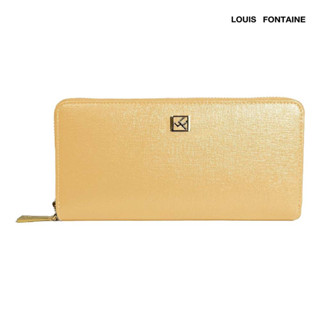 Louis Fontaine กระเป๋าสตางค์แบบยาวซิปรอบ รุ่น Lucky - สีเบจ