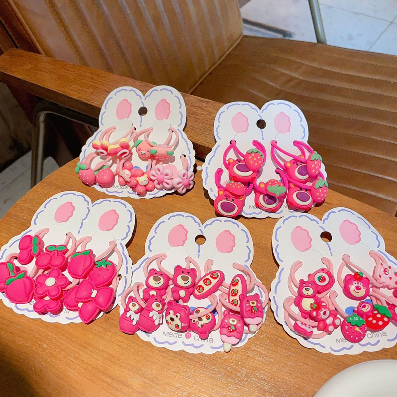 ส่งภายใน48 ชม. ยางรัดผมลายหมี Lotso & Stellalou เซ็ทยางรัดผม สำหรับเด็ก