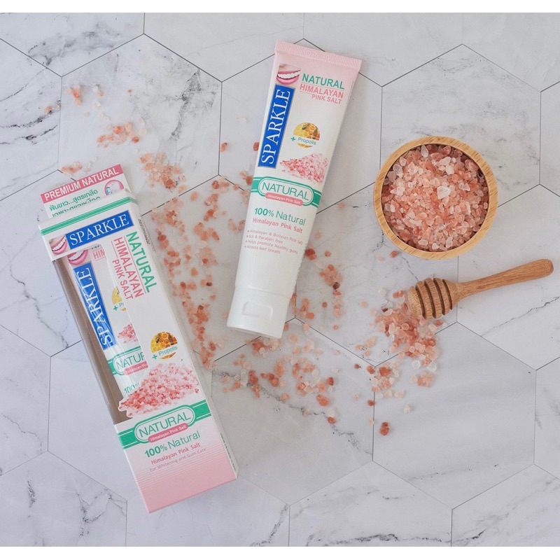 ยาสีฟัน สปาร์คเคิล เนเชอรัล สูตรหิมาลายัน พิงค์ ซอลล์ (HIMALAYAN PINK SALT)100 กรัม
