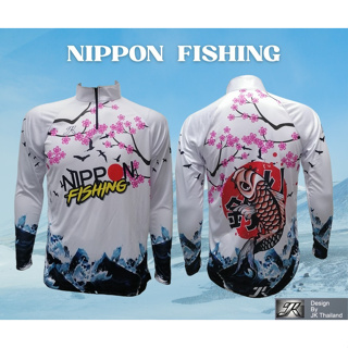 เสื้อตกปลาแขนยาว JK Thailand เสื้อกันยูวี ลาย NIPPON FISHING ป้องกันรังสี UV 80% แห้งเร็ว