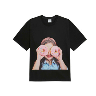 acmé de la vie ADLV BABY FACE DONUT 3 Short Sleeve T-Shirt (BLACK)