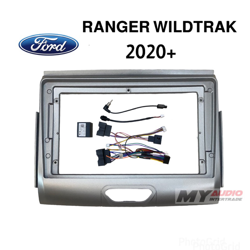 หน้ากาก FORD RANGER WILDTRAK 2020+ สำหรับจอขนาด 9 นิ้ว พร้อมปลั๊กตรงรุ่น แคนบัส