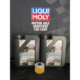 ชุดเปลี่ยนถ่ายน้ำมันเครื่อง Liqui Moly 10W-40 สังเคราะห์แท้100  พร้อมกรองน้ำมันเครื่อง ครบชุด2ลิตร Crf 250,300 ,CBR 300,