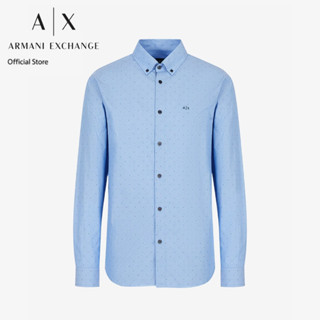 AX Armani Exchange เสื้อเชิ้ตผู้ชาย รุ่น AX 6LZC27 ZNZTZ85BA -  สีน้ำเงิน