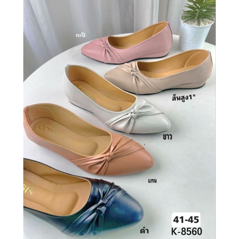 รองเท้าคัทชู หนังหุ้มส้น ไซส์ใหญ่ 41 42 43 44 45 มีส้น 1 นิ้ว พื้นนุ่ม สีสวย ใส่นุ่มสบาย มาเพิ่มแล้วนะคะ