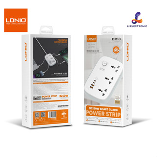 LDNIO SC3416 ปลั๊กพ่วง ปลั๊กไฟ 3Socketรองรับ65W PD3.0+60W QC3.0 Fast chargeชาร์จเร็ว กำลังไฟ 3250W-สายยาว 2เมตร SC3416