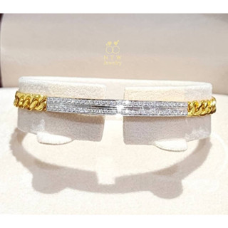 สร้อยข้อมือเลส2แถว เพชร Round Brilliant 58/0.35 ct.