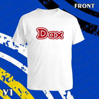 เสื้อยืด คอกลม แขนสั้น DAX สกรีน Flex pu  ขอบสวย คมชัด ผ้า cotton 100%