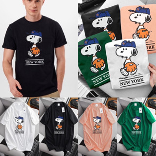 เสื้อยืดแขนสั้น MLB: Snoopy 🐶 Unisex 👱🏻‍♂️👩🏼‍🦰 cotton 💯 ผ้านุ่ม ใส่สบายตัว พร้อมส่งจากไทย 🚚 ร้านค้าจัดส่งไว