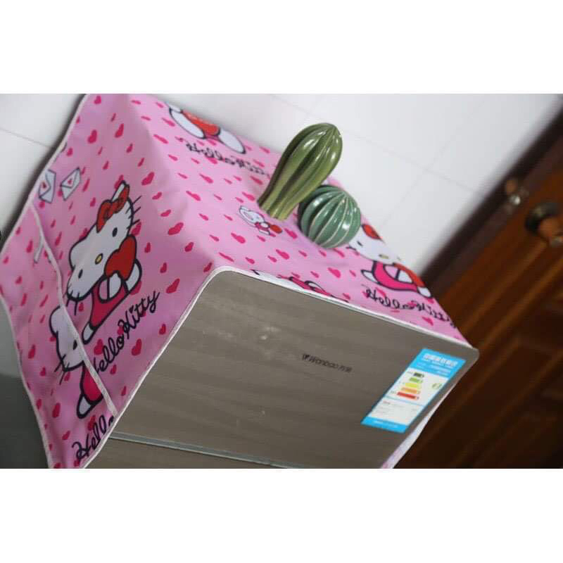 (คละลาย)ผ้าคลุมตู้เย็นลายคิตตี้ ราคาเซลล์90บาท