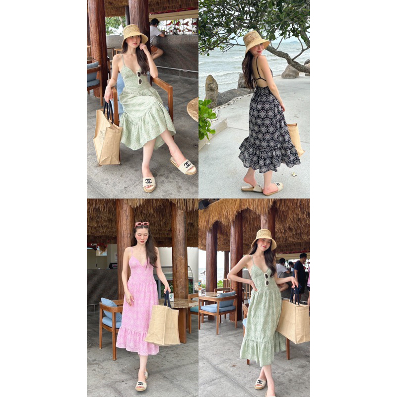 tshopofficial Hawaiian lace dress