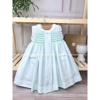 smock dress vintage girl new size 7y สำหรับน้อง 6-7ขวบ