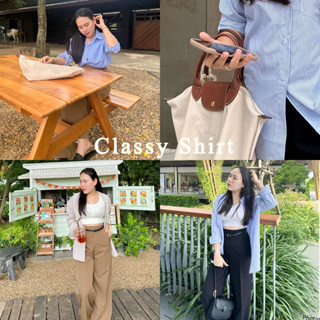 Classy Shirt เสื้อเชิ้ตทรง Oversize เชิ้ตลายริ้ว