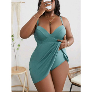 🔥Plussize🔥ชุดว่ายน้ำคนอ้วน🔥XL   อก38-42 เอว34-38 สะโพก46"     2XL อก44-48 เอว40-46 สะโพก52"