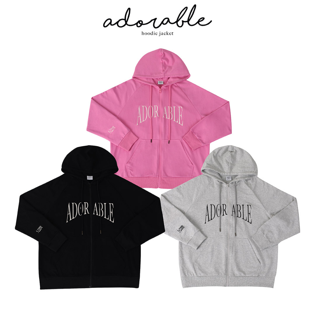 kome.girls กรอกโค้ดลด 100.- ꒰KOMEMAY꒱ เสื้อแจ็คเก็ตฮู้ด รุ่น Adorable hoodie jacket
