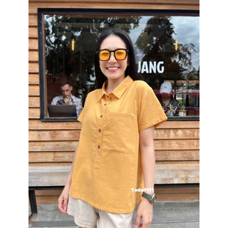 เสื้อคอปกสวยๆ มี 15 สีพร้อมส่ง ผลิตจากเนื้อผ้าฝ้ายผสมลินิน เนื้อนิ่มใส่สบาย ไม่ร้อนจ้า