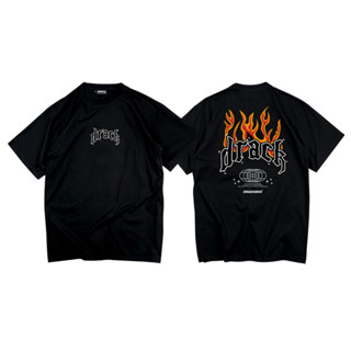 DRACK - FIRE WORLD สีดำ เสื้อยืดคอกลม