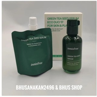 innisfree green tea seed serum 80ml +80refill ผลิต 02/2022 ป้ายไทย