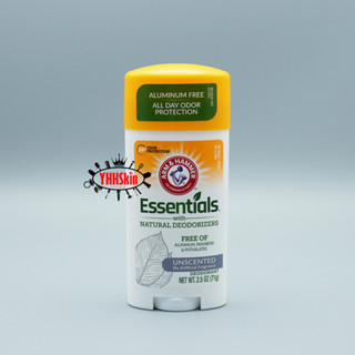 Arm &amp; Hammer Essentials สูตร Unscented ขนาด 2.5oz (71g) โรลออนสติ๊ก ผลิตภัณฑ์ระงับกลิ่นกาย รับประกันของแท้ 100%