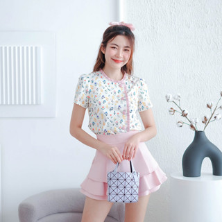 04-280 Ivory Flower Blouse - 5 ไซส์